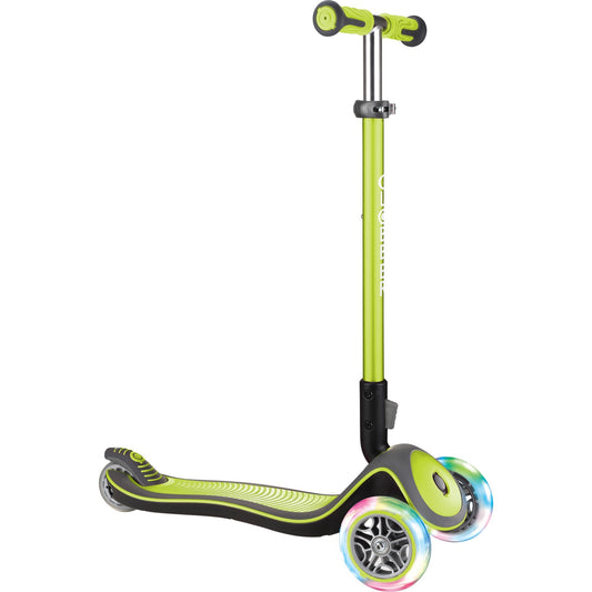 GLOBBER Elite Deluxe mit Leuchtrollen (hellgrün)