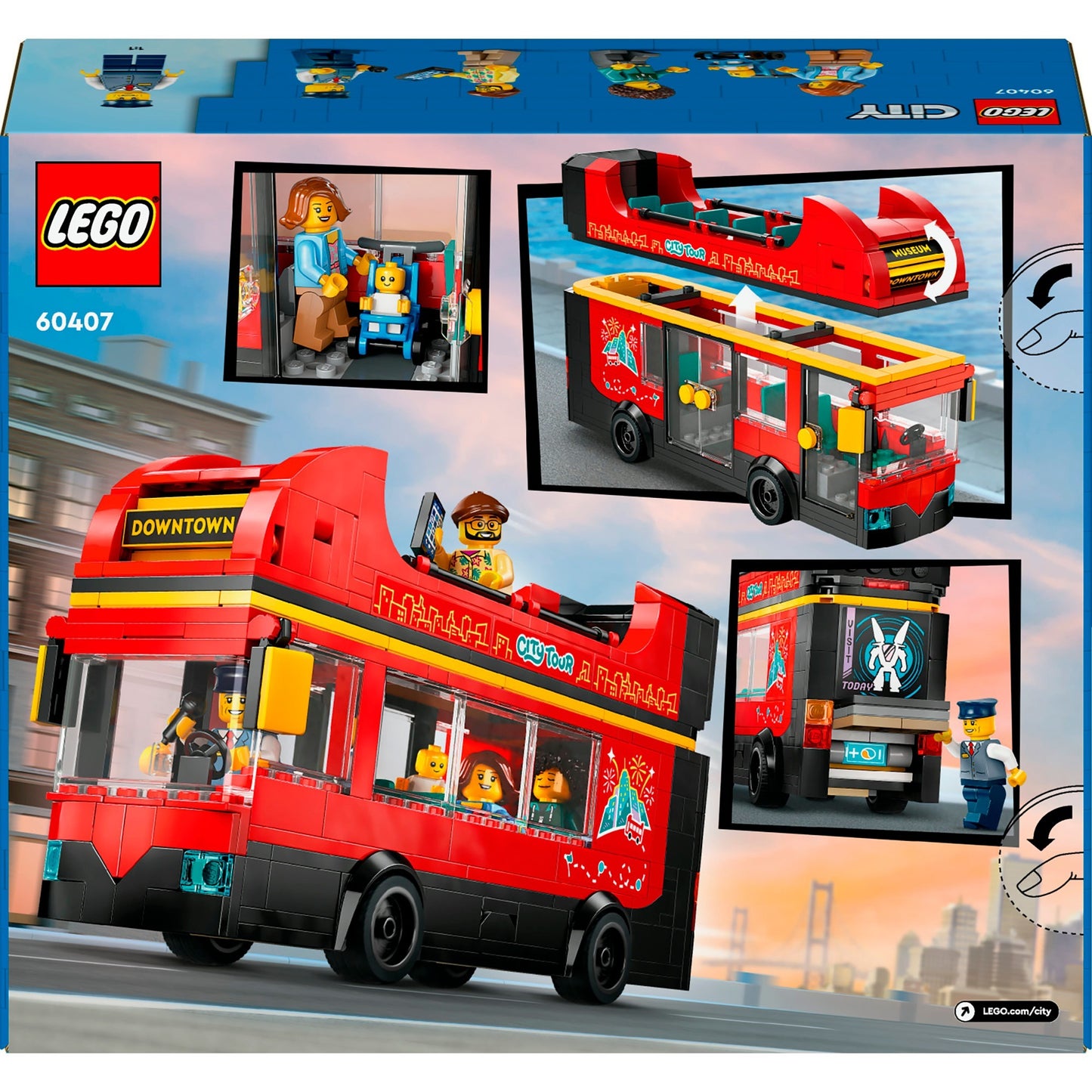 LEGO 60407 City Doppeldeckerbus, Konstruktionsspielzeug