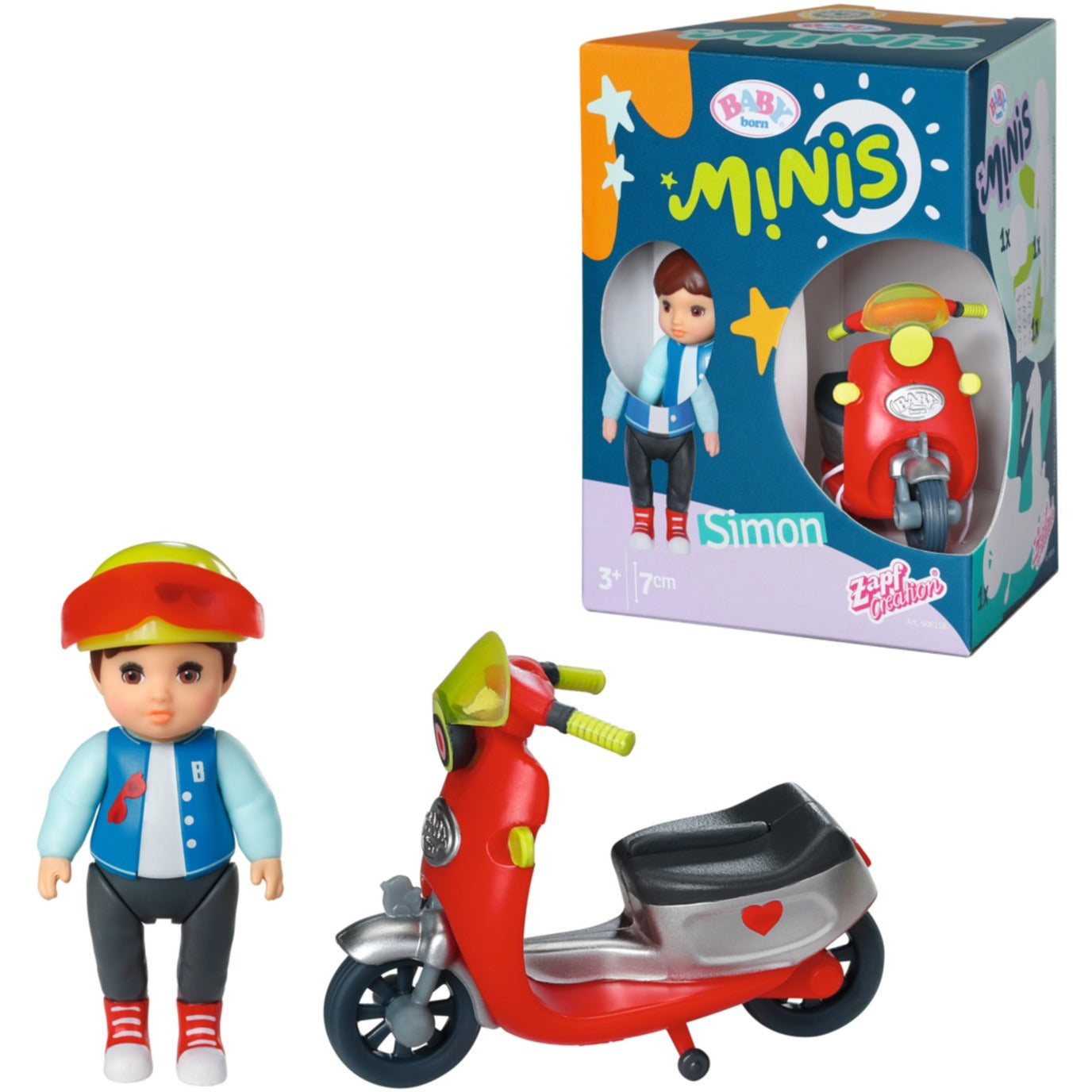 ZAPF Creation BABY born® Minis - Playset Simon mit Scooter