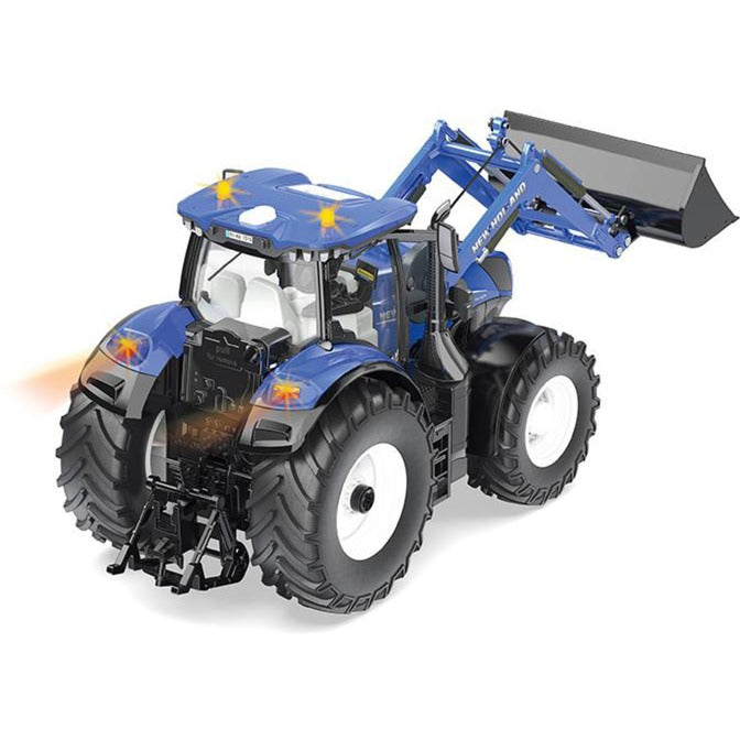 SIKU CONTROL32 New Holland T7.315 mit Frontlader und Bluetooth-Fernsteuermodul (blau/schwarz, 1:32)