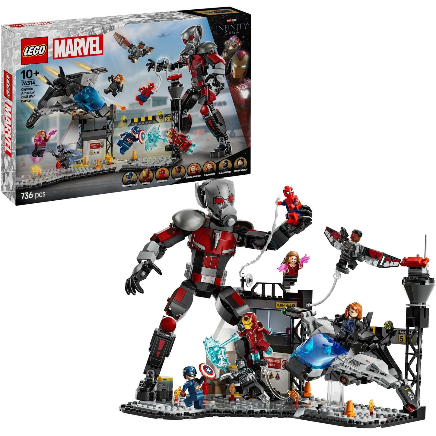76314 Marvel Super Heroes Captain America: Civil War Actionduell, Konstruktionsspielzeug