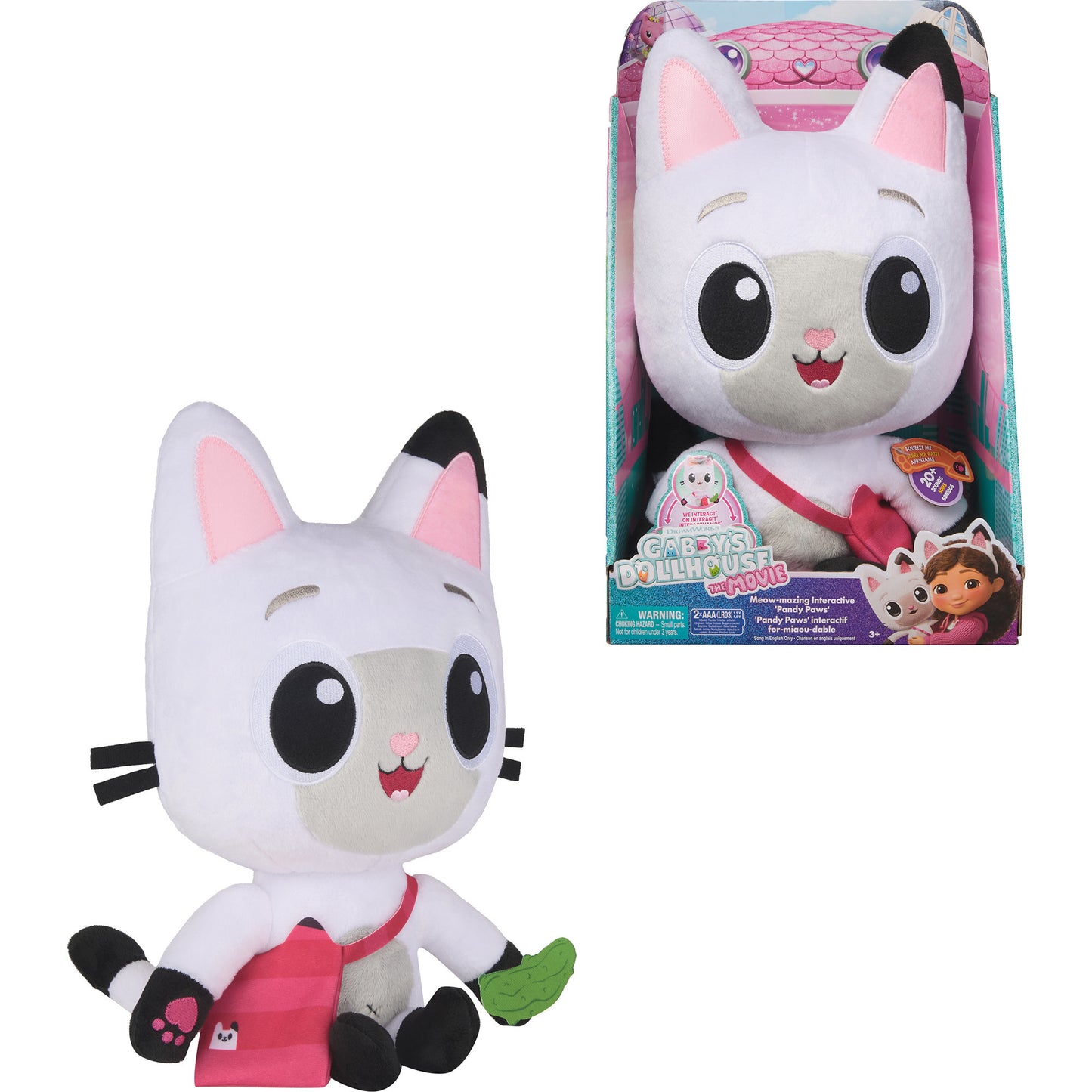 Gabbys Dollhouse: Der Film  Interaktiver Plüsch Panda Pfötchen, Kuscheltier