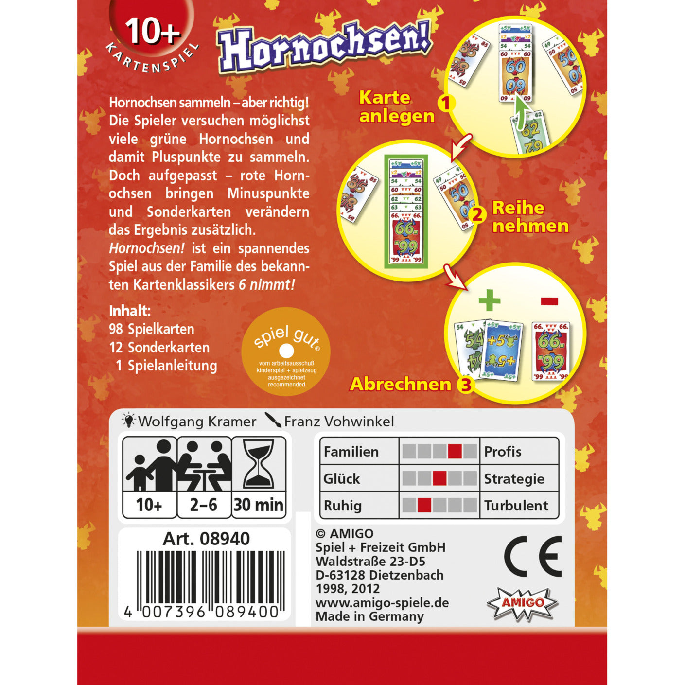 Hornochsen!, Kartenspiel