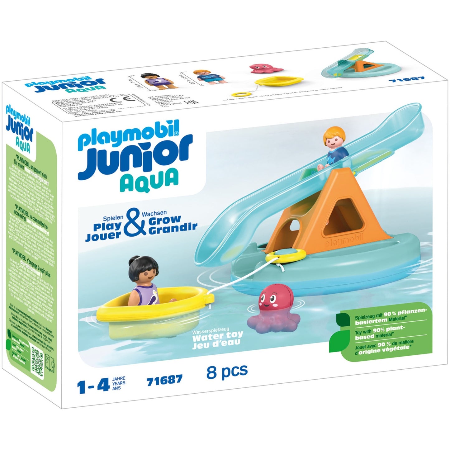 Playmobil 71687 Junior Aqua: Badeinsel mit Wasserrutsche