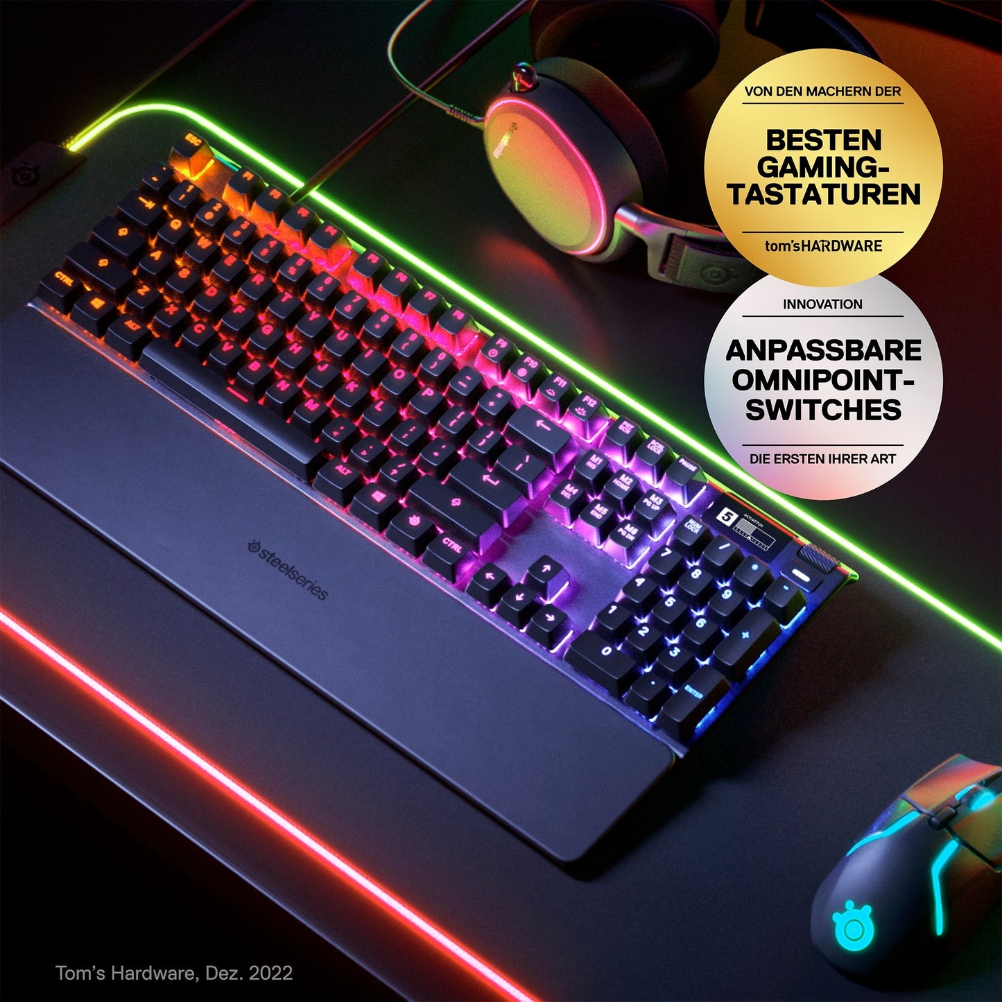 Steelseries APEX Pro (schwarz, DE-Layout, SteelSeries OmniPoint 2.0)