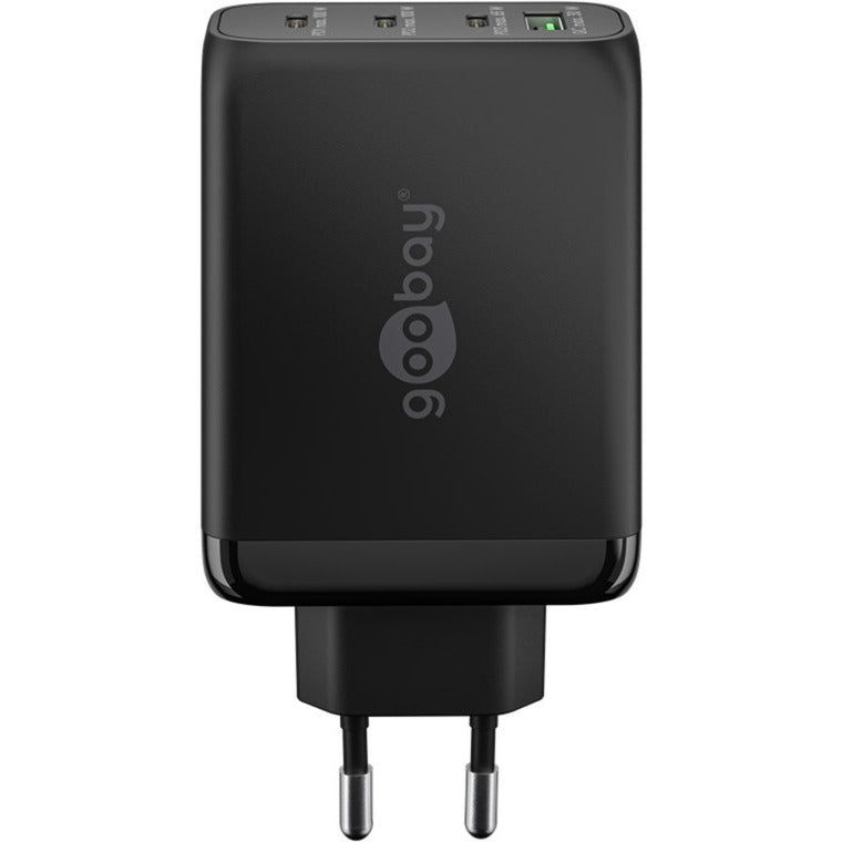 Goobay USB-C PD Multiport-Schnellladegerät 100 Watt (schwarz, 1x USB-A QC, 3x USB-C PD, GaN-Technologie)