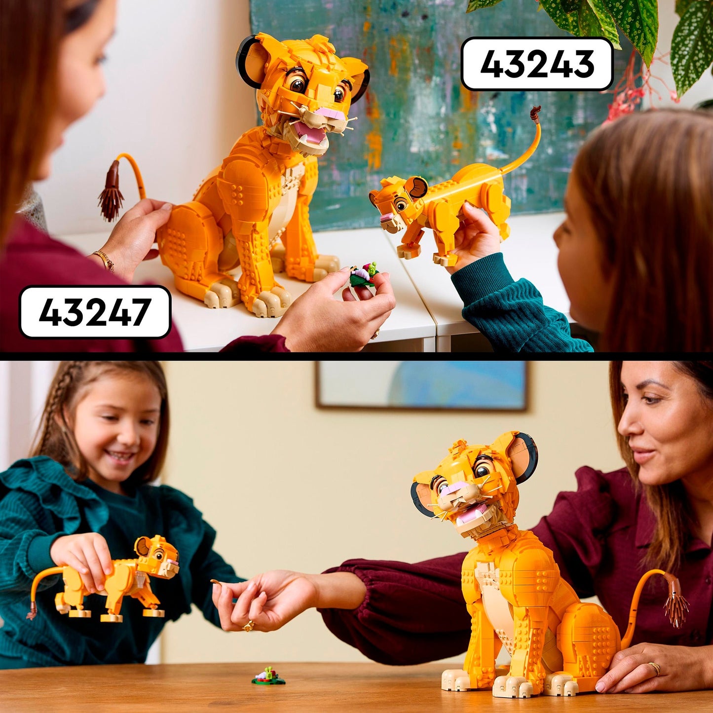 LEGO 43247 Disney Simba, Der junge König der Löwen, Konstruktionsspielzeug