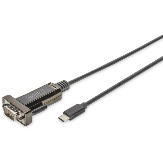 Digitus USB 2.0 Adapterkabel, USB-C Stecker > RS232 Stecker (schwarz, 1 Meter)