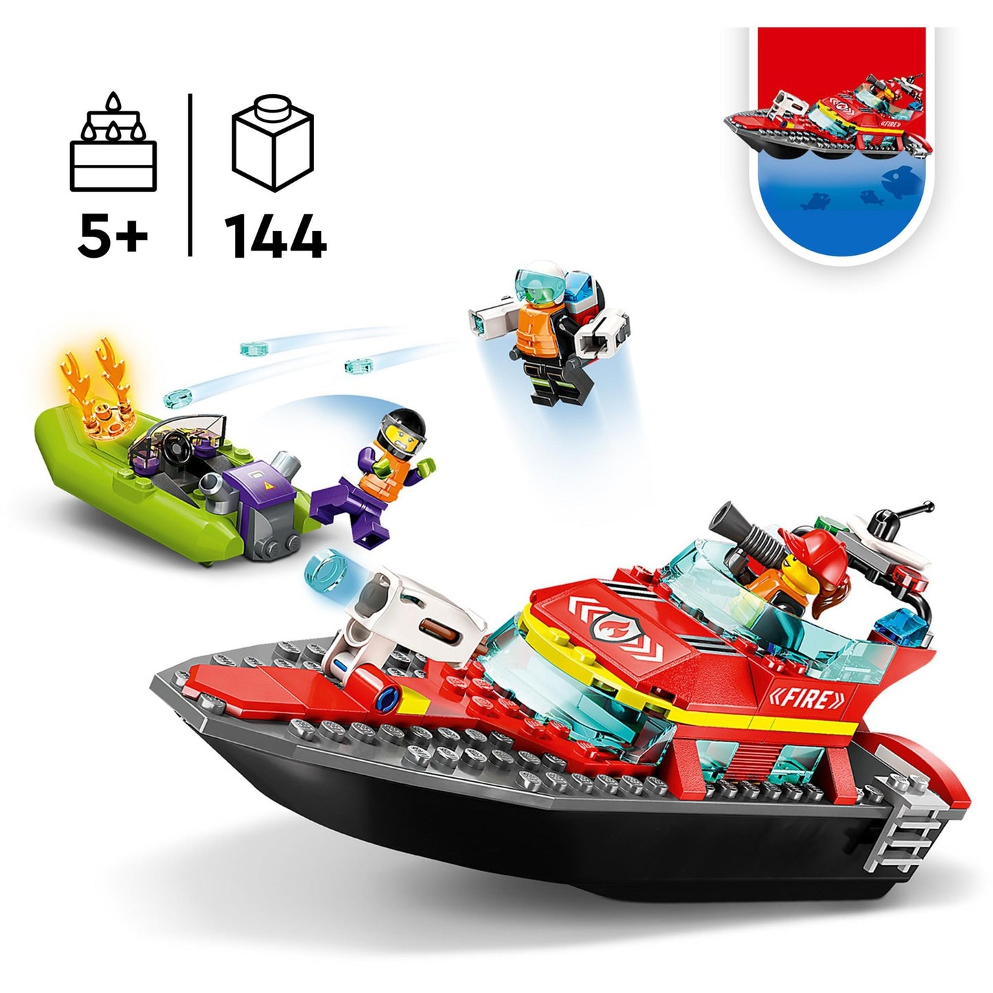 LEGO 60373 City Feuerwehrboot, Konstruktionsspielzeug