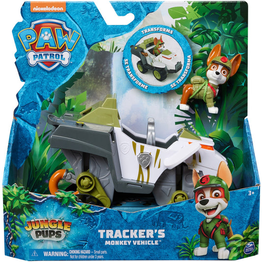 Spin Master Paw Patrol Jungle Pups - Affen-Fahrzeug mit Tracker-Figur, Spielfahrzeug