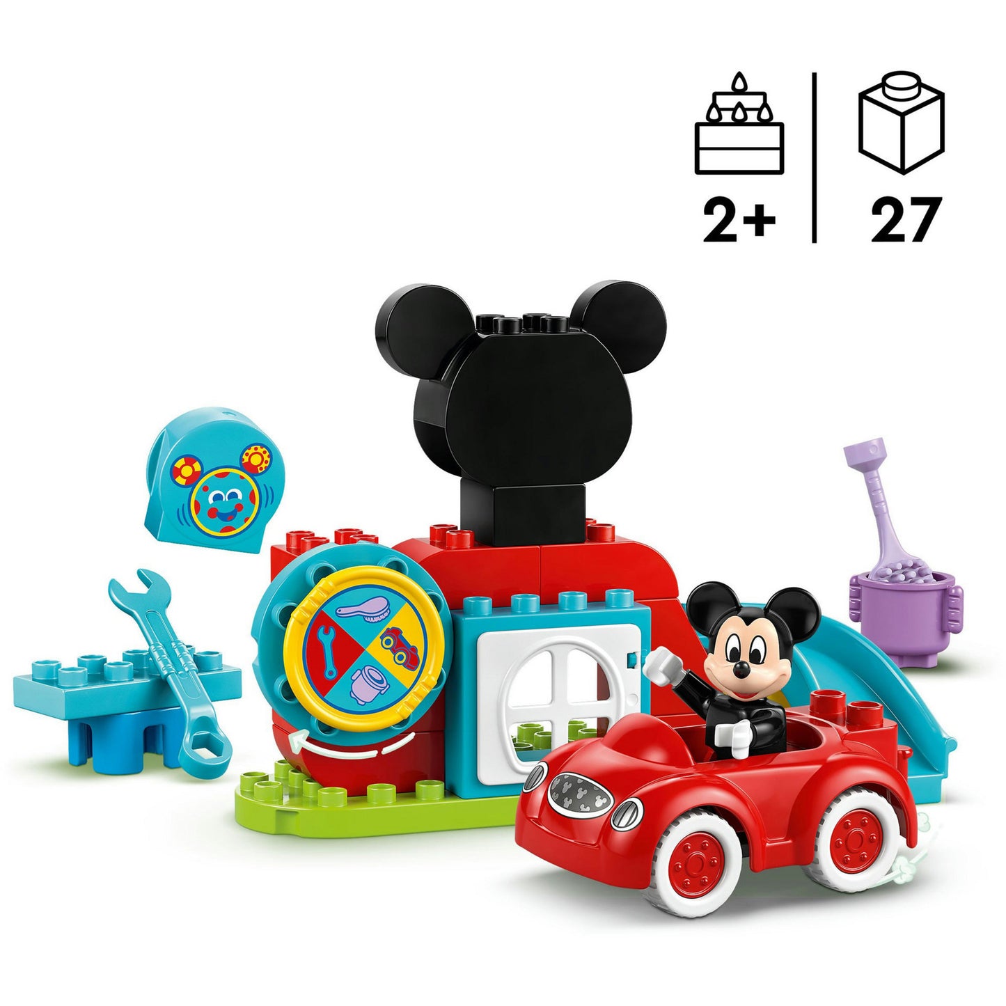 10454 DUPLO Disney Mickys Clubhaus und Auto, Konstruktionsspielzeug