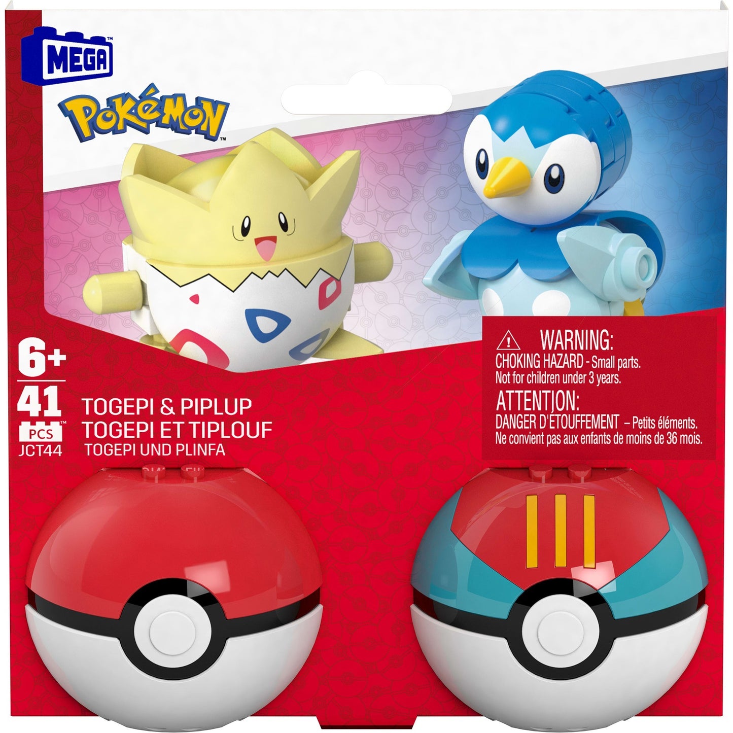 MEGA Pokémon 2er Pokéball Set - Plinfa und Togepi, Konstruktionsspielzeug