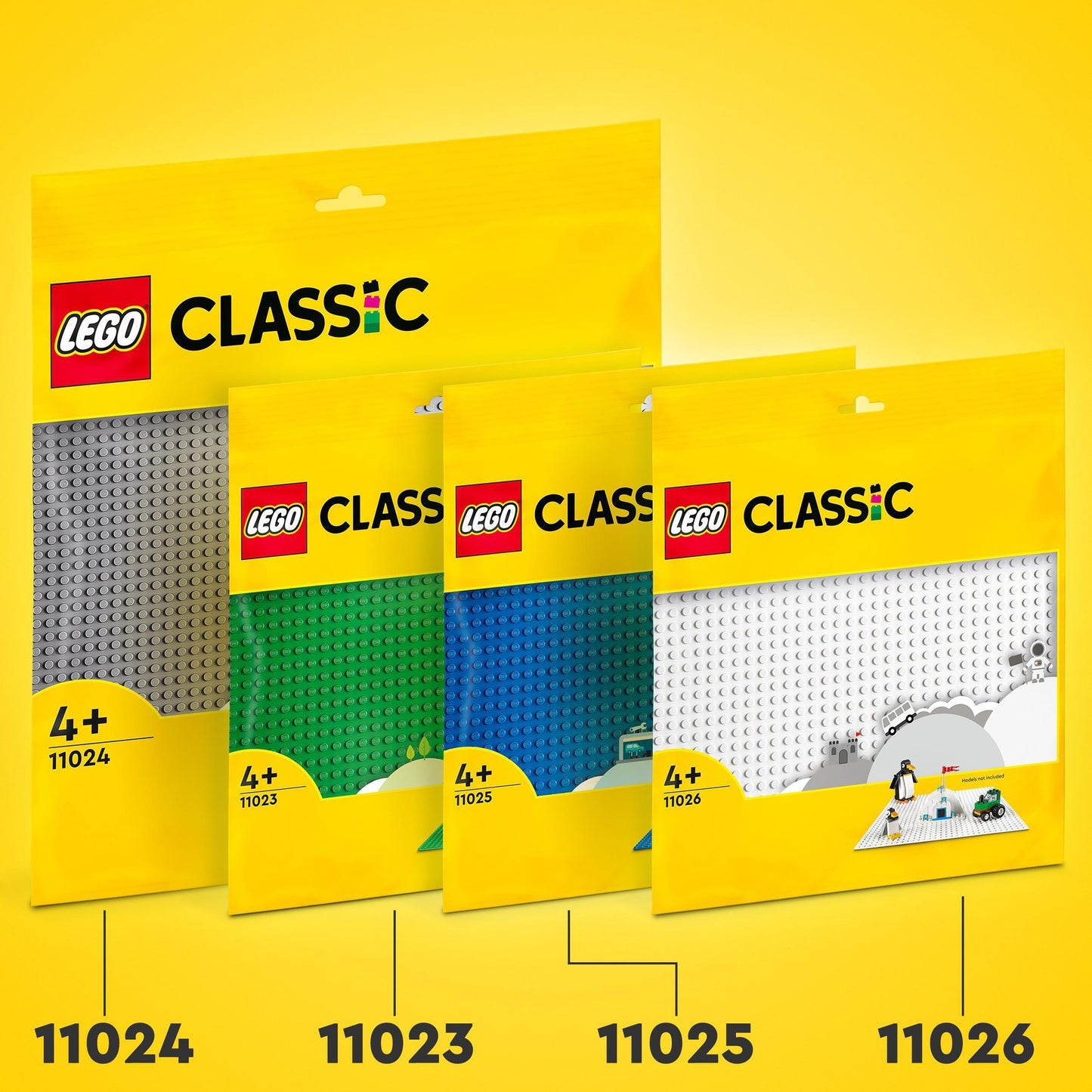 LEGO 11024 Classic Graue Bauplatte (grau, Quadratische Grundplatte mit 48x48 Noppen)