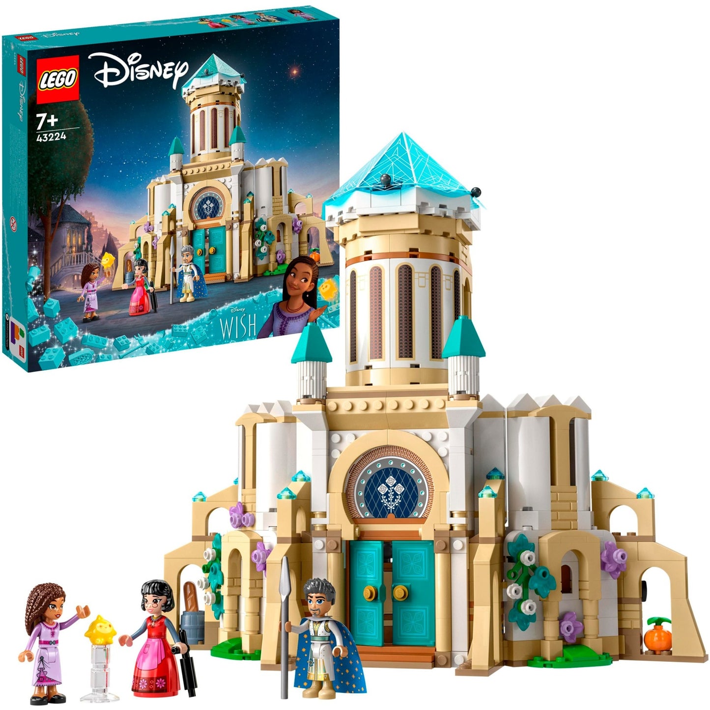 LEGO 43224 Disney Wish König Magnificos Schloss, Konstruktionsspielzeug