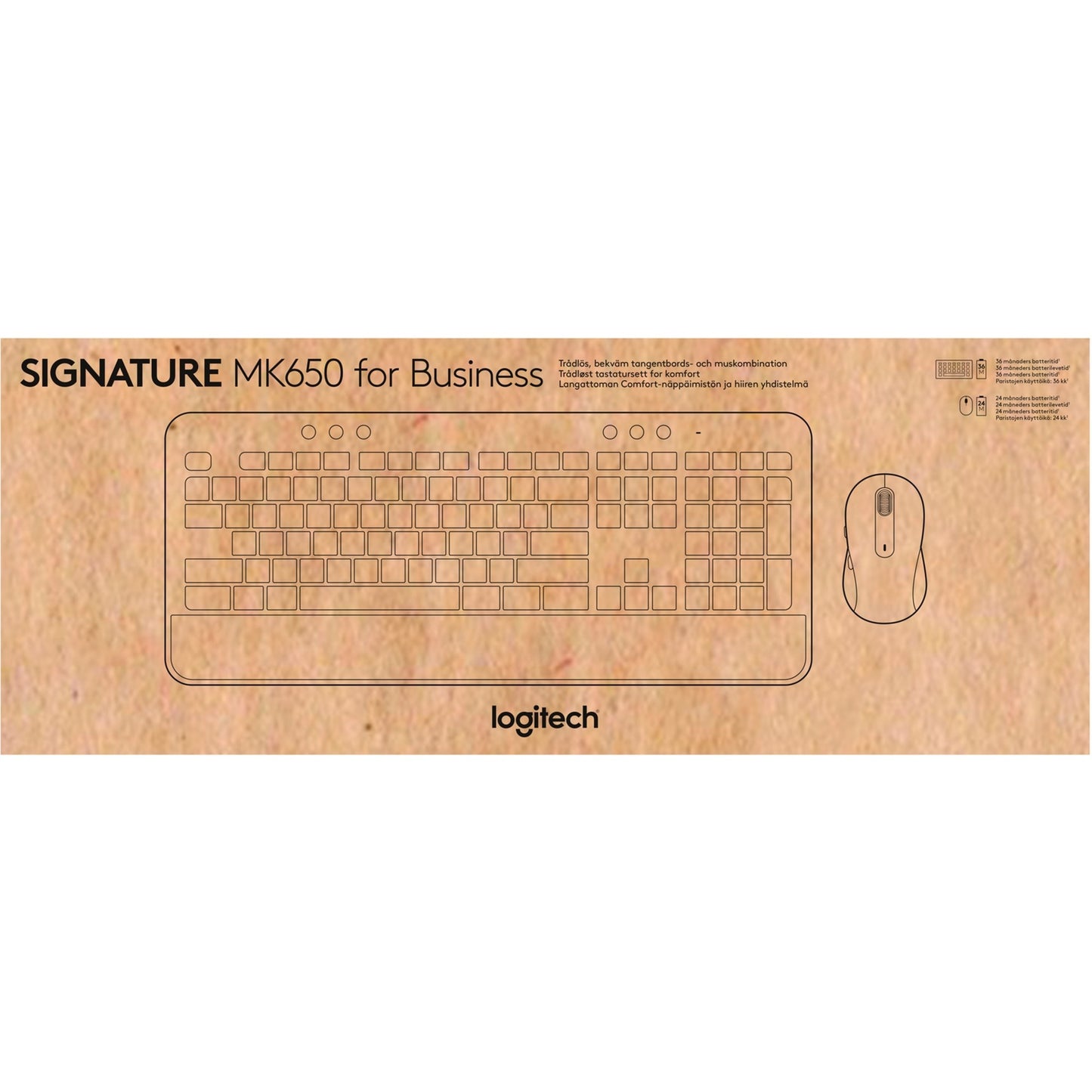 Logitech Signature MK650 Combo for Business (graphit, DE-Layout, Plunger, Logi Bolt, Bluetooth, für Windows/macOS/Chrome OS/Linux/iPadOS/Android)