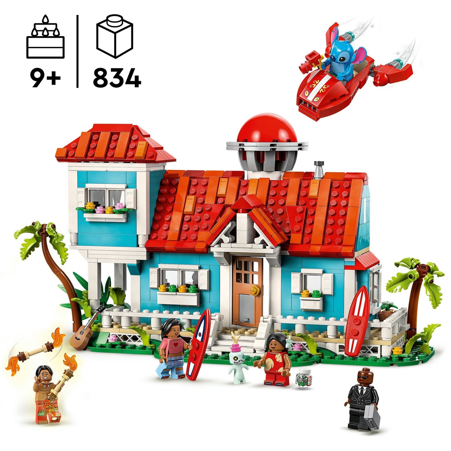 43268 Disney Classic Das Strandhaus aus Lilo und Stitch, Konstruktionsspielzeug