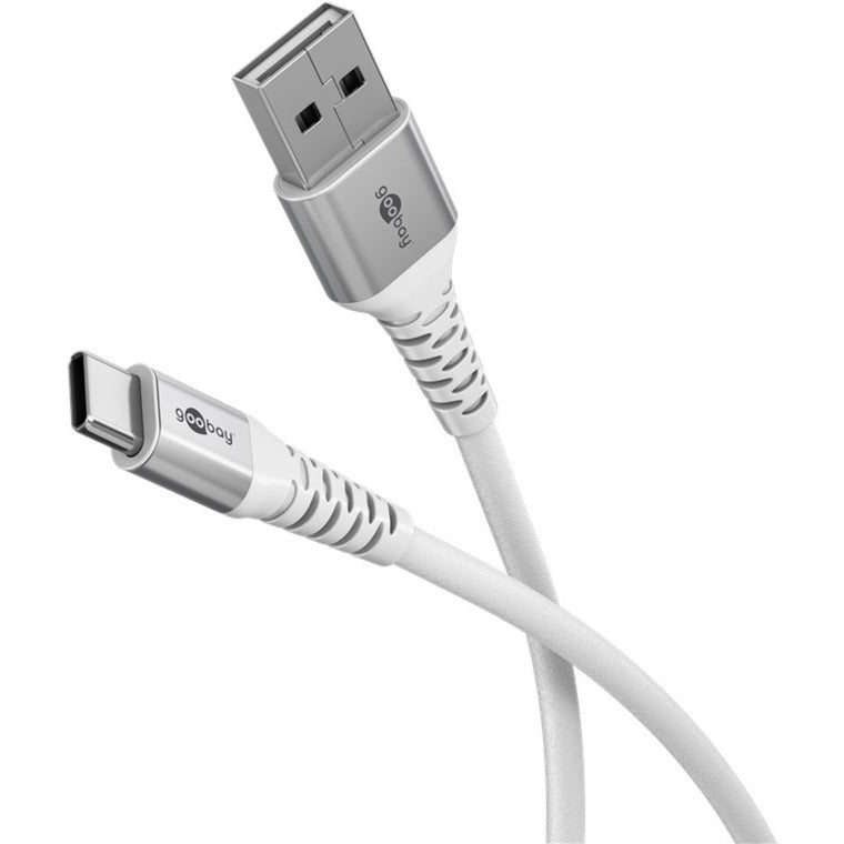 Supersoftes USB 2.0 Textilkabel, USB-A Stecker > USB-C Stecker