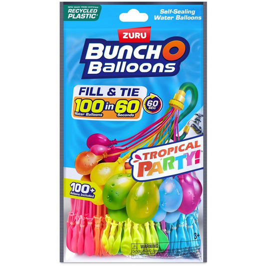 ZURU Bunch O Balloons Wasserballons Tropical Party 100 Stück