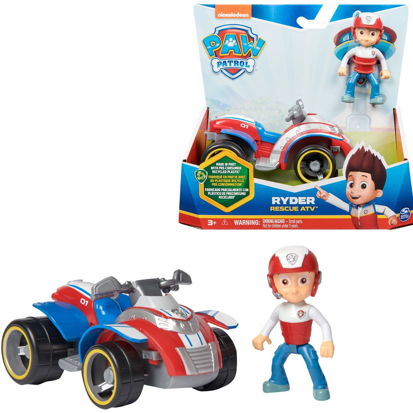 Spin Master Paw Patrol - Rettungs-Quad mit Ryder-Figur, Spielfahrzeug