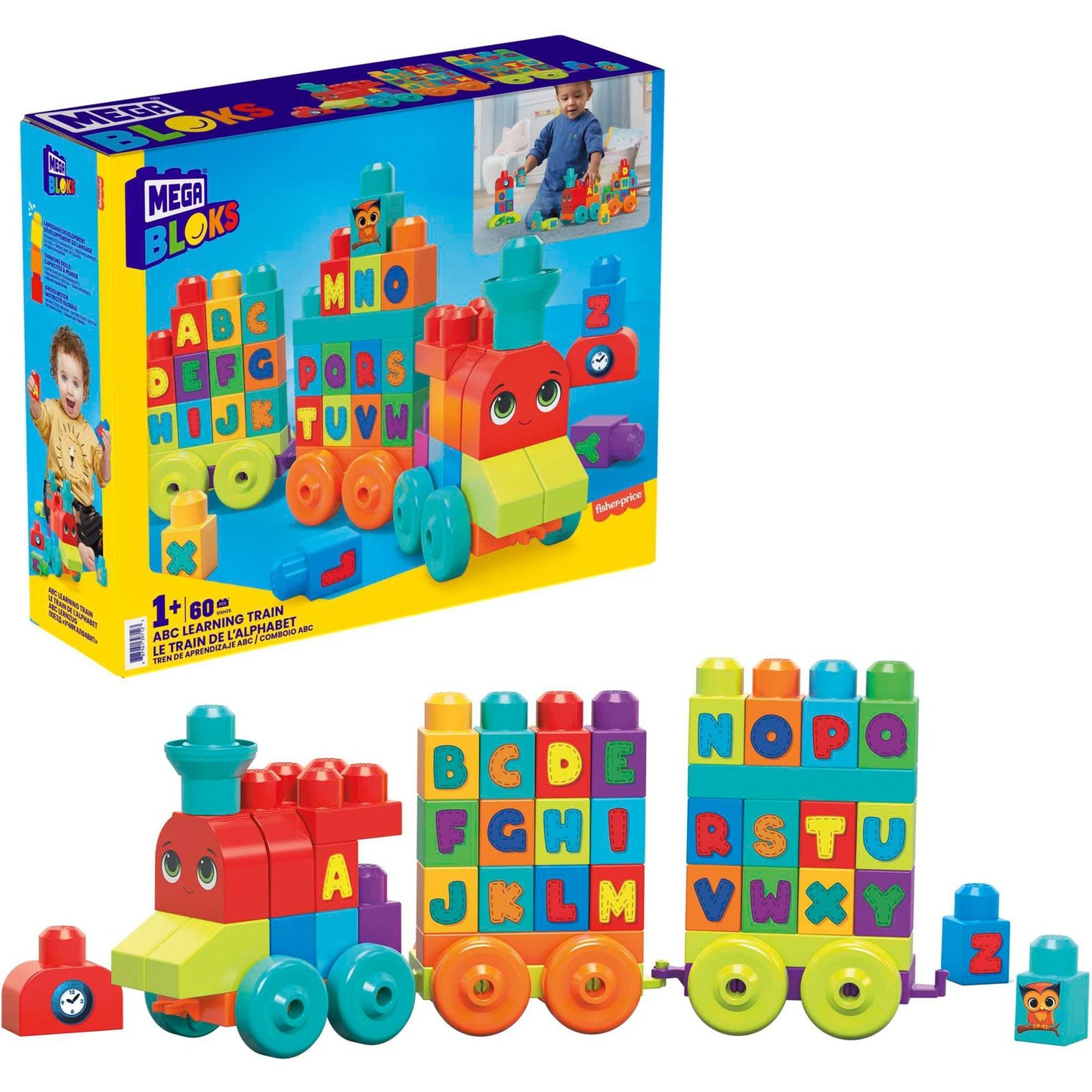 MEGA BLOKS ABC Lernzug, Konstruktionsspielzeug