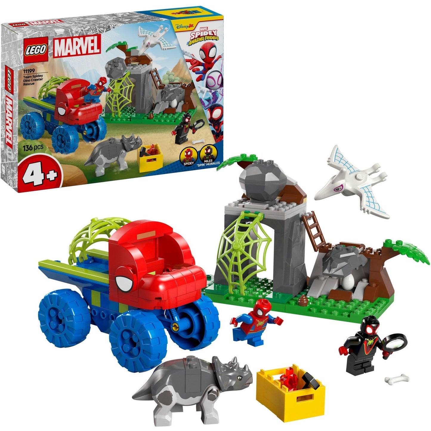 11199 Marvel Spidey und seine Super-Freunde Spideys Team auf Rettungsmission im Dino-Truck, Konstruktionsspielzeug