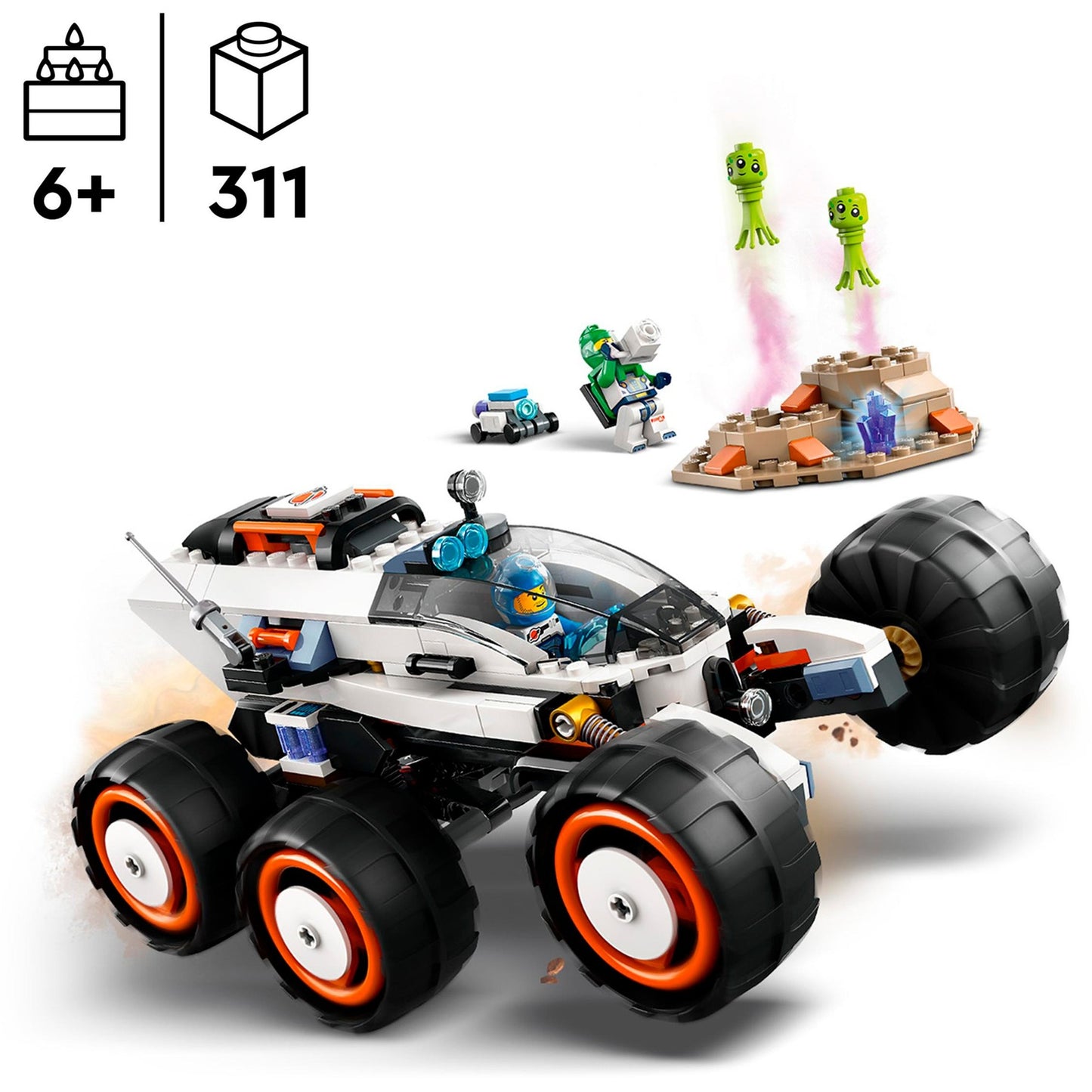 LEGO 60431 City Weltraum-Rover mit Außerirdischen, Konstruktionsspielzeug