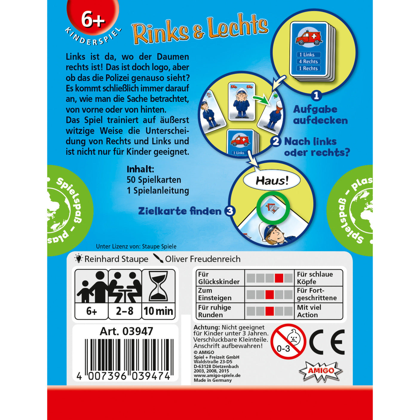 Rinks & Lechts, Kartenspiel