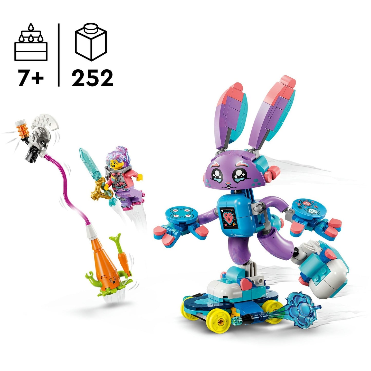 71490 DREAMZzz Izzie und Bunchurro der Gaming-Hase, Konstruktionsspielzeug
