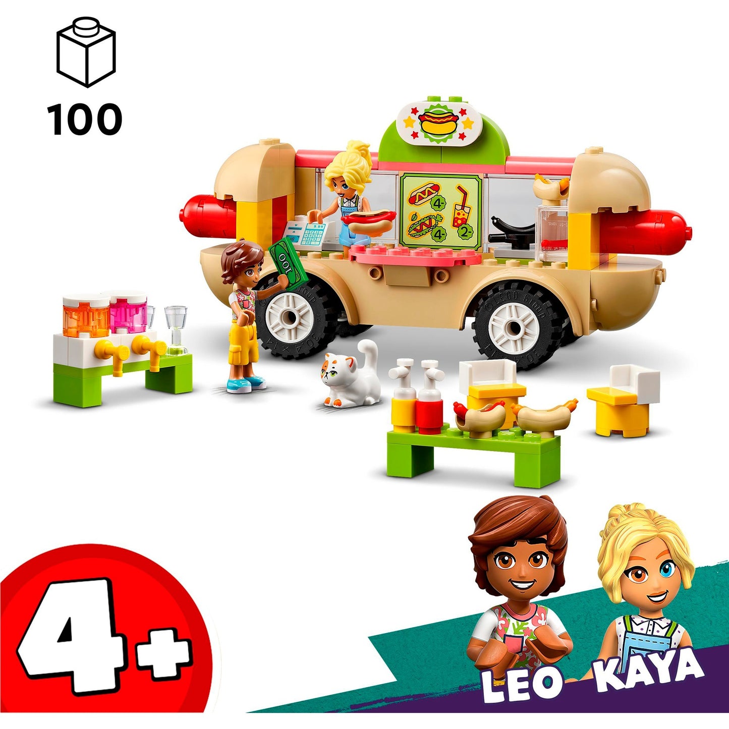 LEGO 42633 Friends Hotdog-Truck, Konstruktionsspielzeug