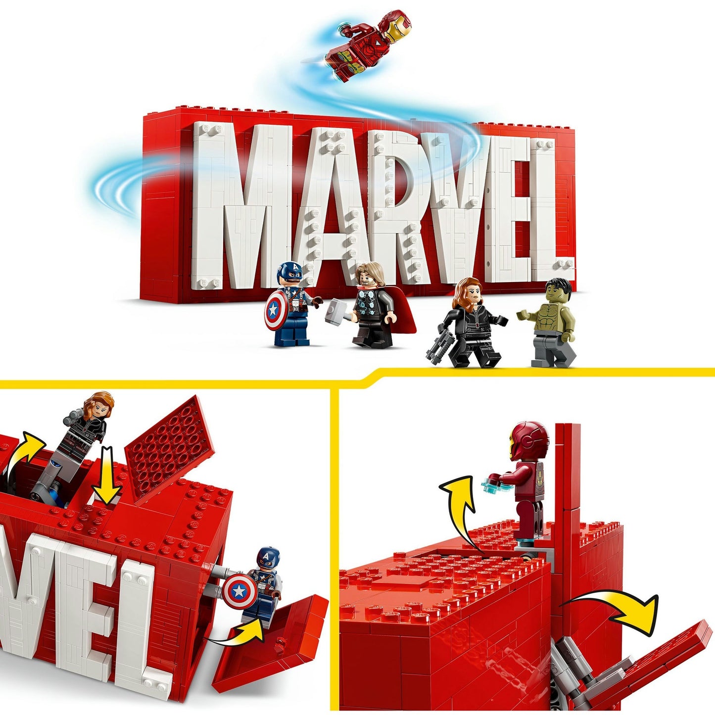 76313 Marvel Logo & Minifiguren, Konstruktionsspielzeug
