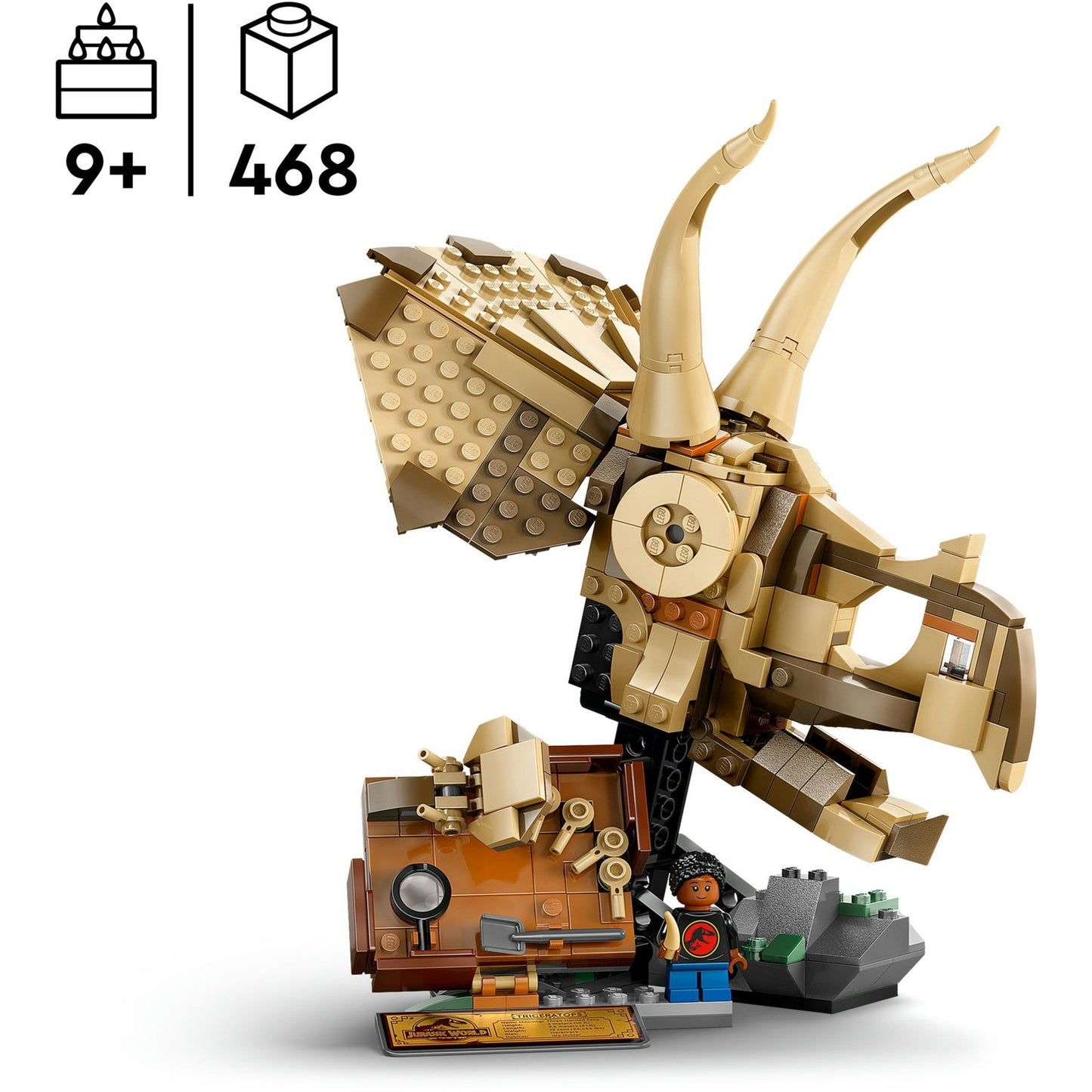 76969 Jurassic World Dinosaurier-Fossilien: Triceratops-Schädel, Konstruktionsspielzeug