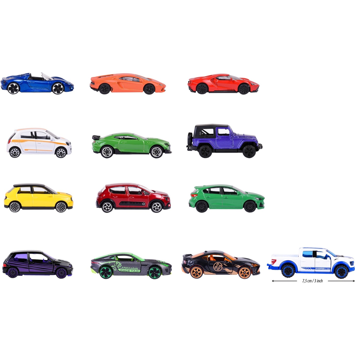 Majorette Mega-Pack mit 9 Street Cars und 4 Autos aus der Limited Edition 10, Spielfahrzeug