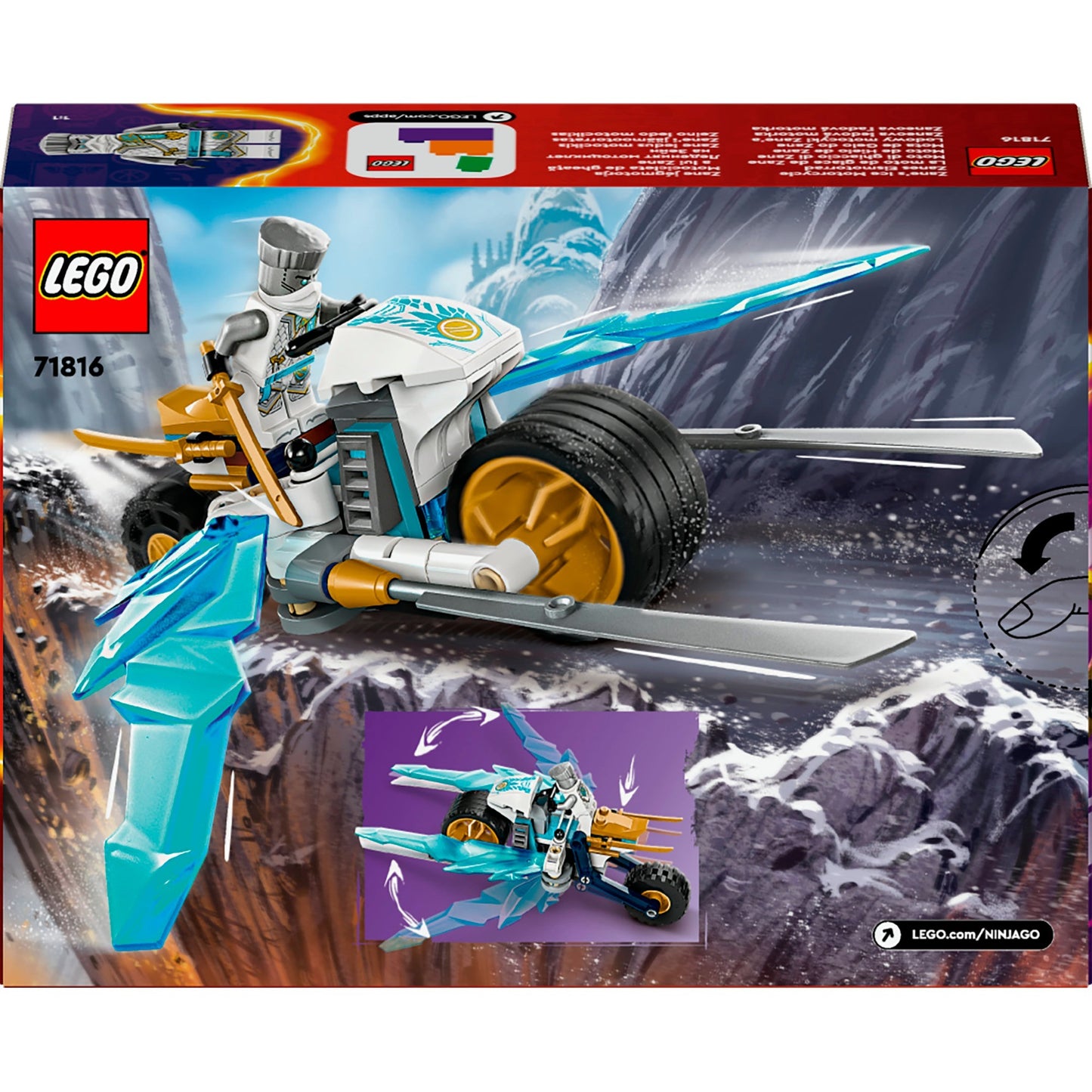 LEGO 71816 Ninjago Zanes Eismotorrad, Konstruktionsspielzeug