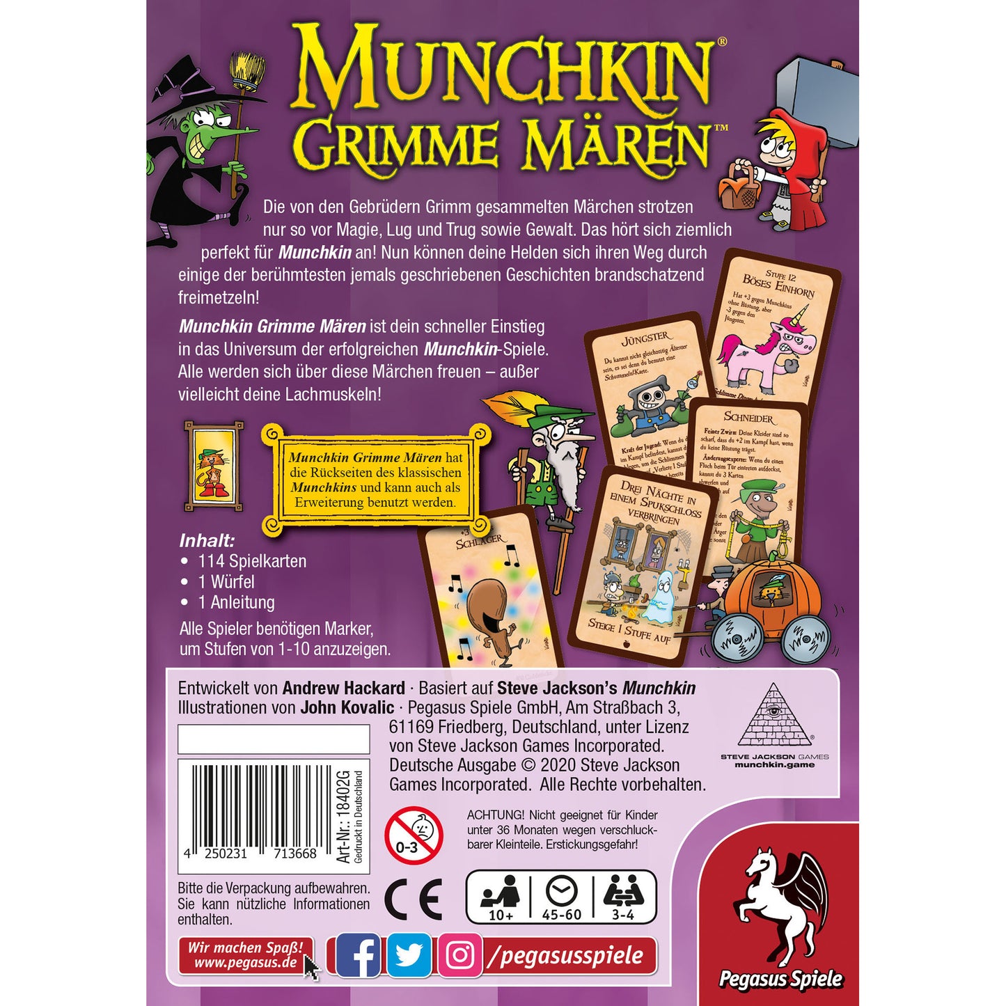 Munchkin Grimme Mären, Kartenspiel
