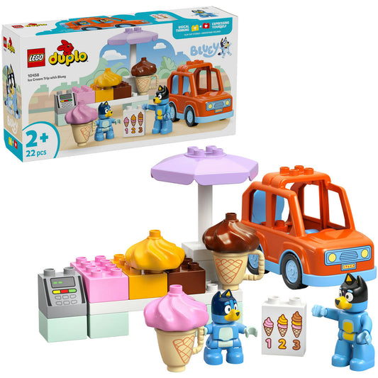 10458 DUPLO Bluey Ausflug zur Eisdiele mit Bluey, Konstruktionsspielzeug