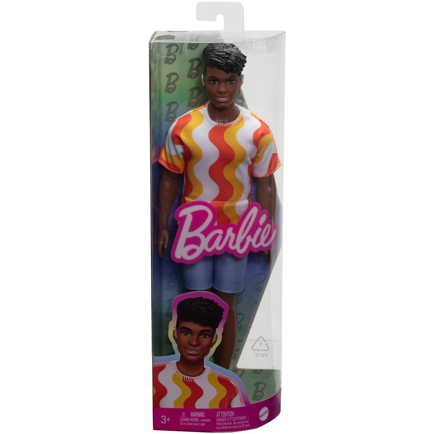 Barbie Barbie Fashionistas Ken-Puppe mit rotem und orangenem Hemd