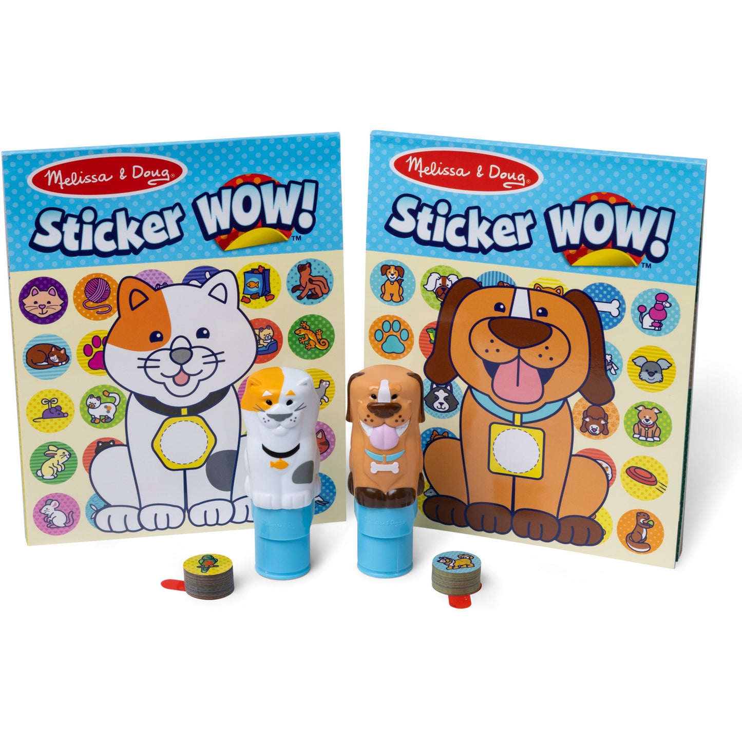 Melissa & Doug - Sticker WOW! Sticker-Stempelset 2er-Pack Tiere, Basteln