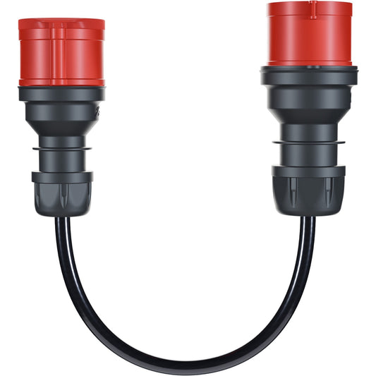 go-e Adapter für Gemini flex 11 kW, CEE rot Drehstrom 16A > CEE rot 32A (schwarz, 30cm)