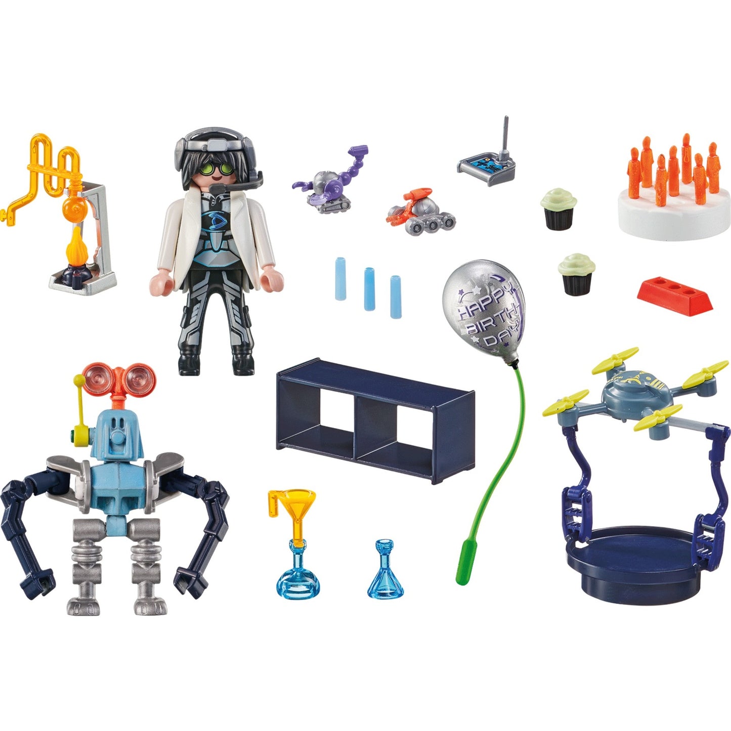 PLAYMOBIL 71450 City Life Forscher mit Robotern, Konstruktionsspielzeug