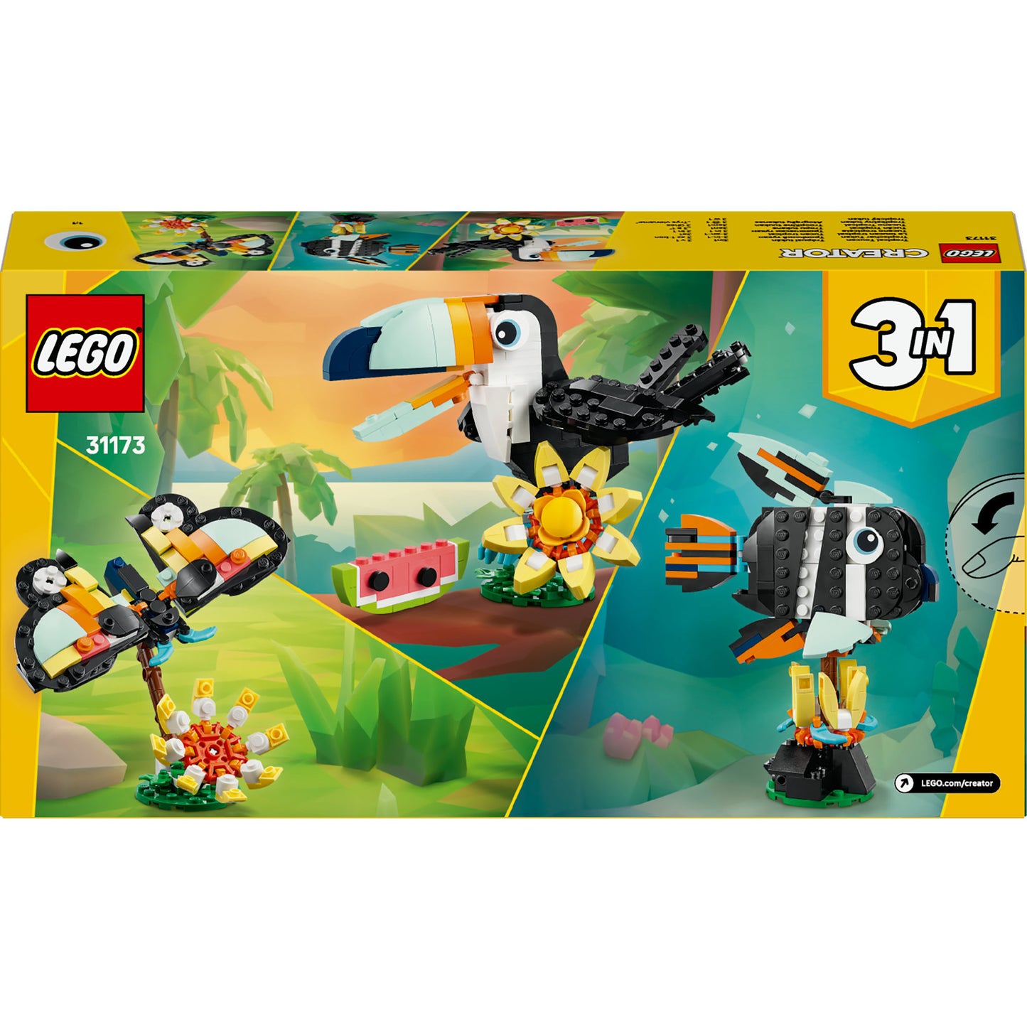 31173 Creator 3-in-1 Wilde Tiere: Tropischer Tukan, Konstruktionsspielzeug