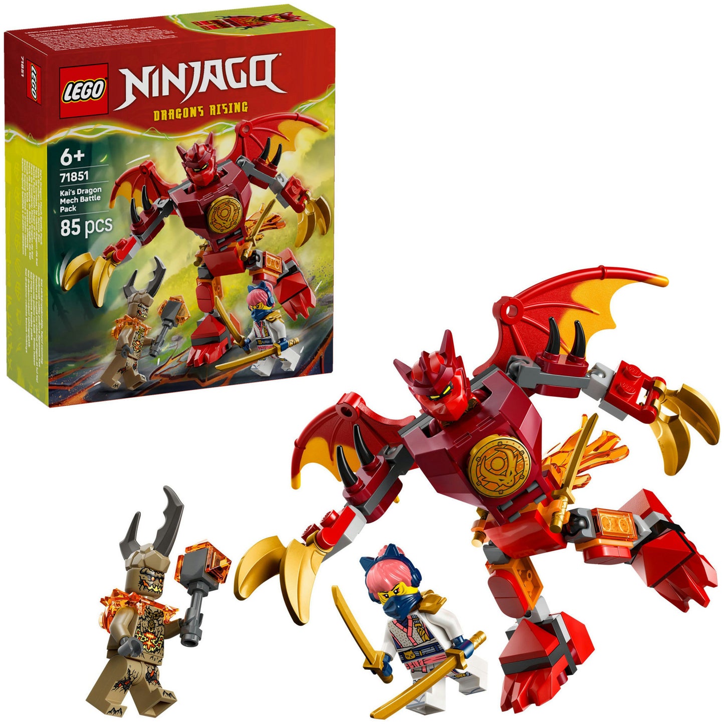 71851 Ninjago Kais Drachen-Mech Battle Set, Konstruktionsspielzeug