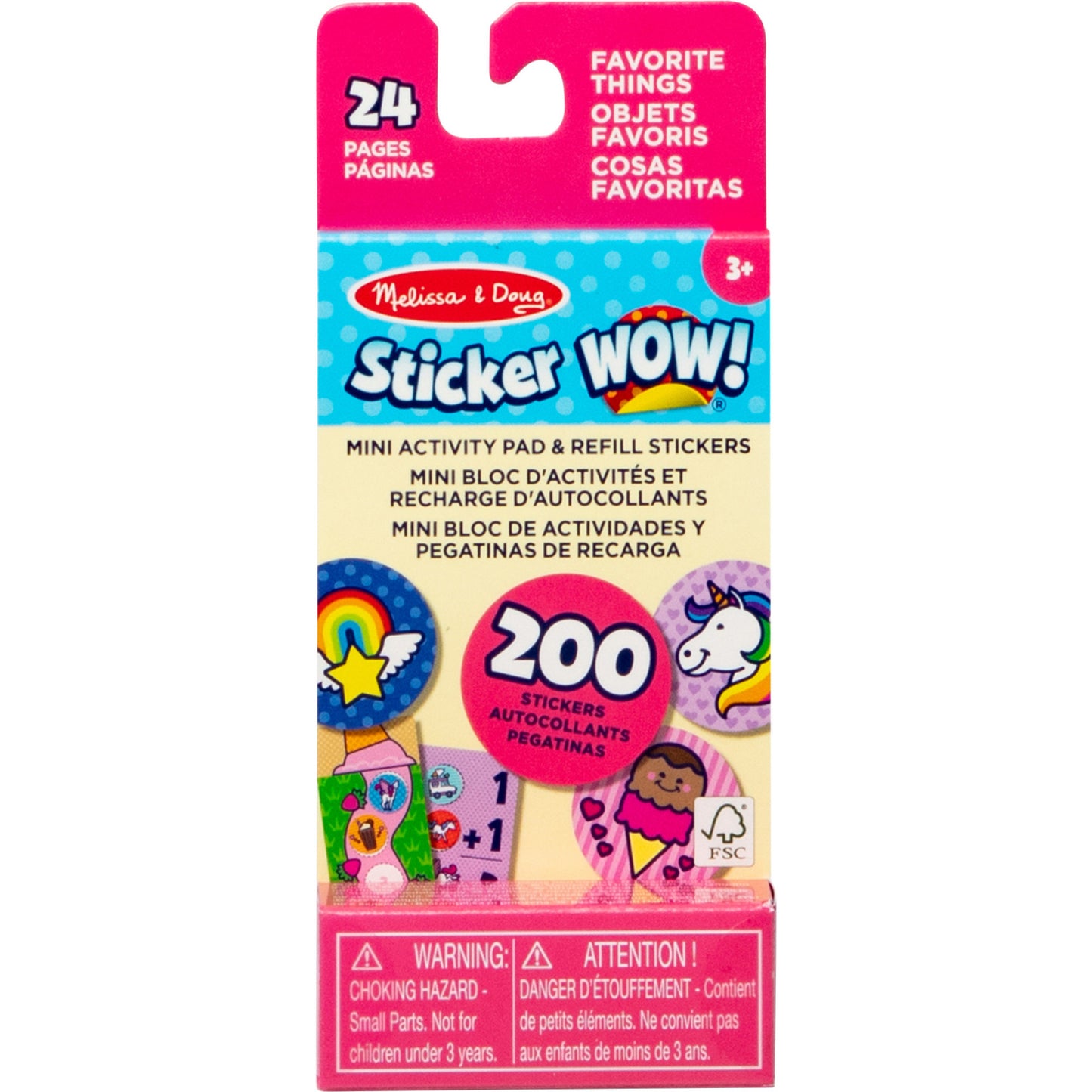 Melissa & Doug - Sticker WOW! Nachfüllset Lieblingssachen, Basteln
