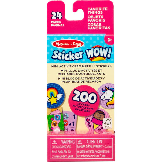 Melissa & Doug - Sticker WOW! Nachfüllset Lieblingssachen, Basteln