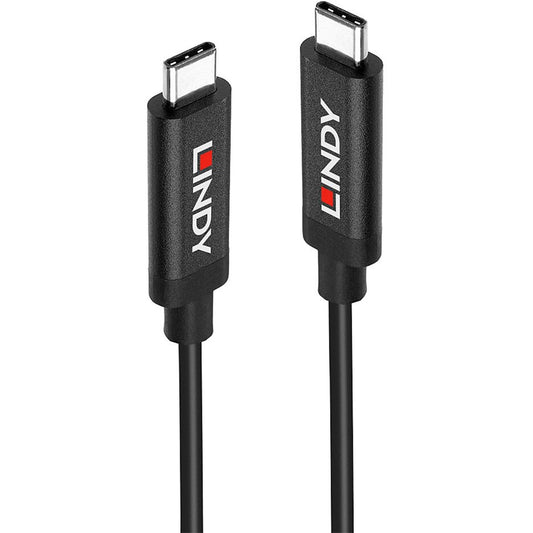 Lindy USB 3.2 Gen 2 Aktivkabel, USB-C Stecker > USB-C Stecker (schwarz, 3 Meter, PD, Laden mit bis zu 60 Watt)