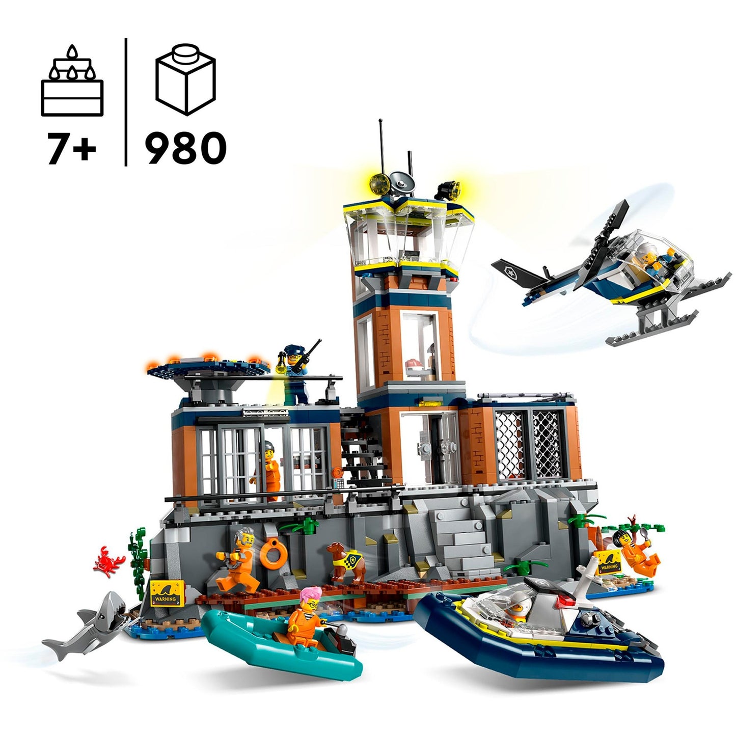 LEGO 60419 City Polizeistation auf der Gefängnisinsel, Konstruktionsspielzeug