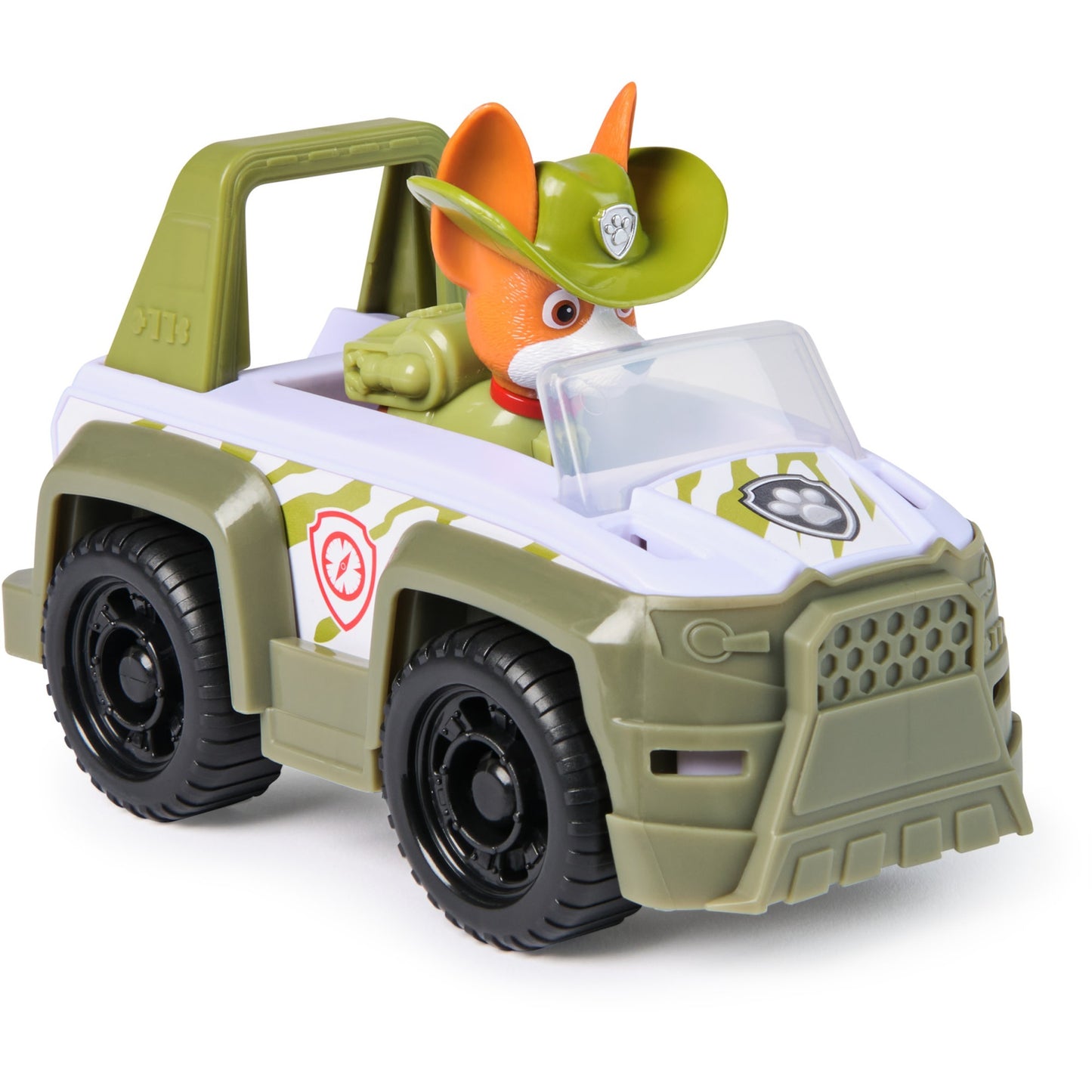 Paw Patrol - Dschungel Jeep mit Tracker Spielfigur, Spielfahrzeug
