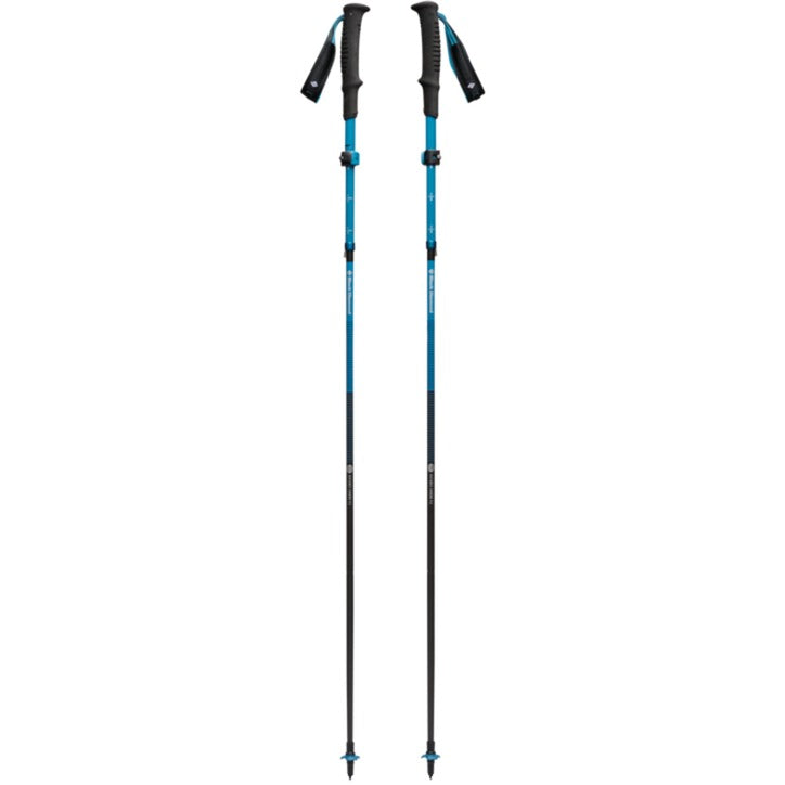 Trekkingstöcke Distance Carbon FLZ, Fitnessgerät (anthrazit/blau, 1 Paar, 110-125 cm)