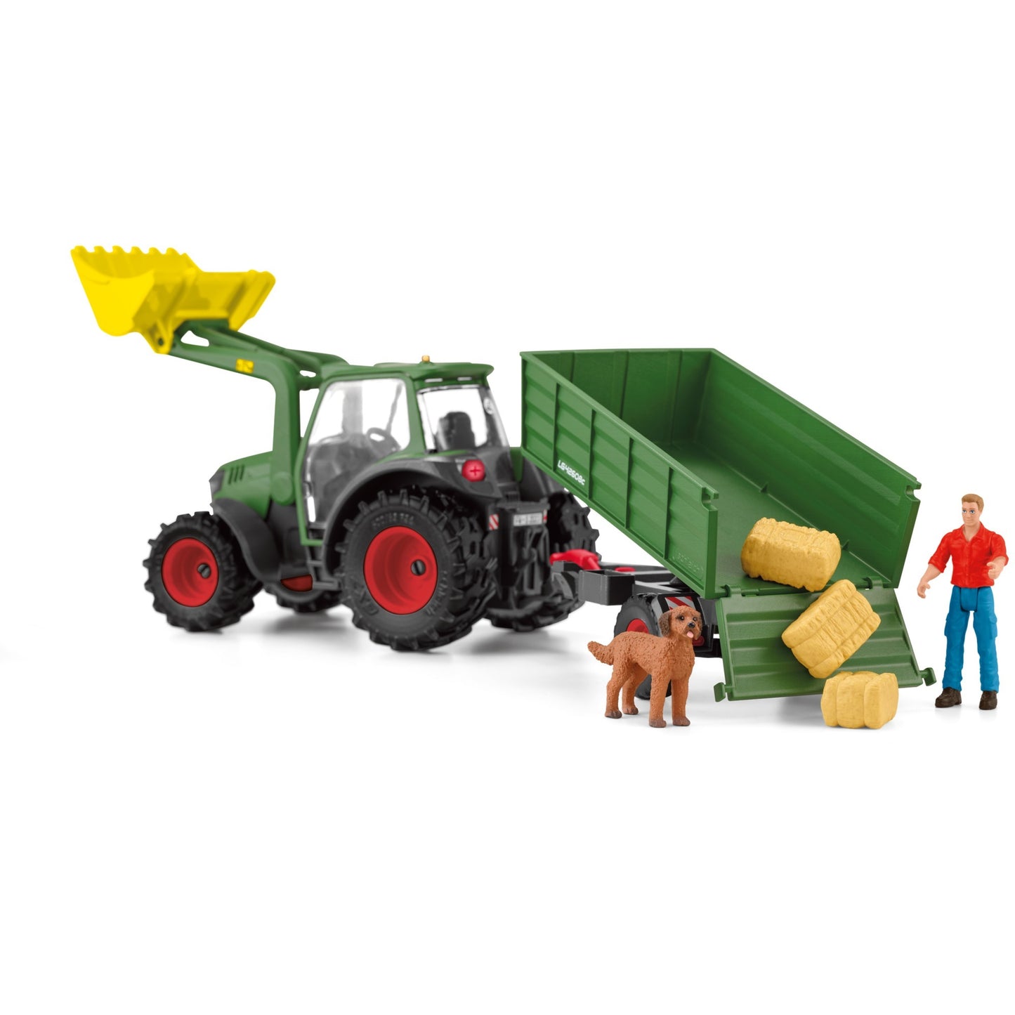 Schleich Farm World Traktor mit Anhänger, Spielfahrzeug