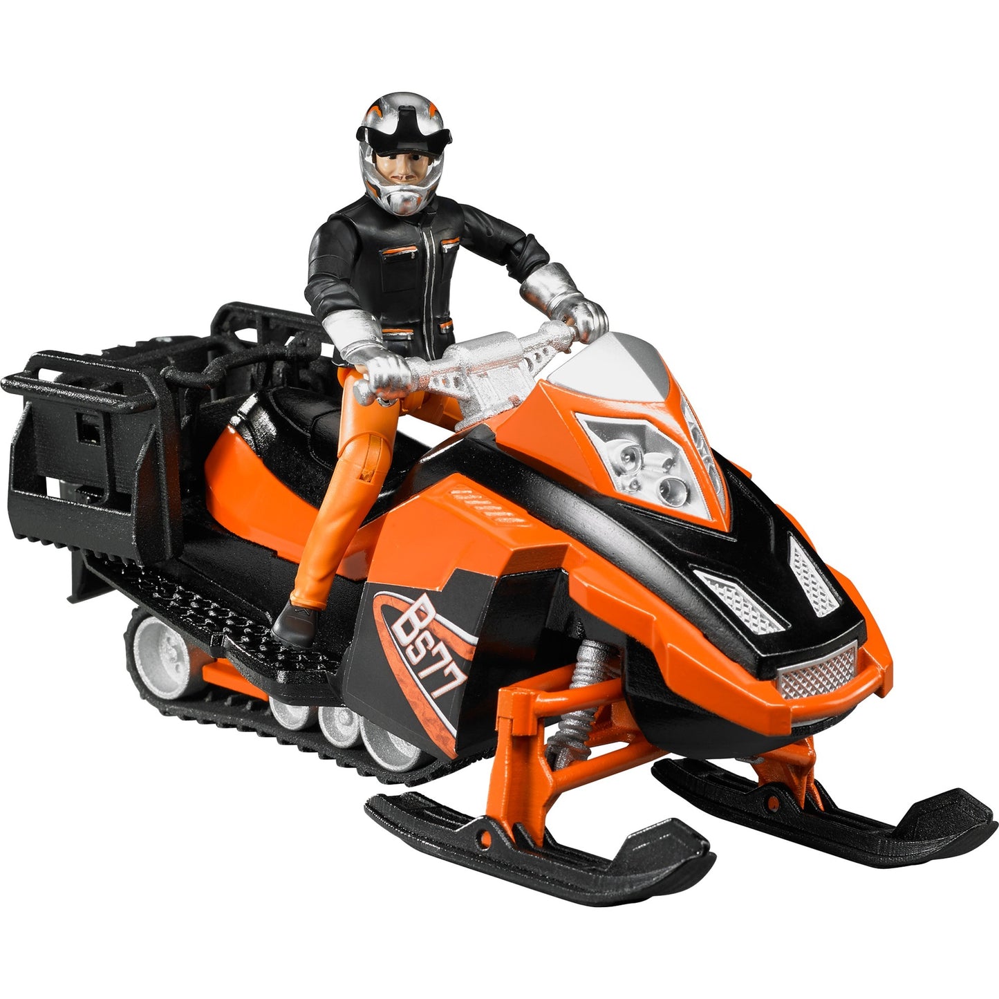 BRUDER Snowmobil mit Fahrer und Ausstattung (orange/schwarz)