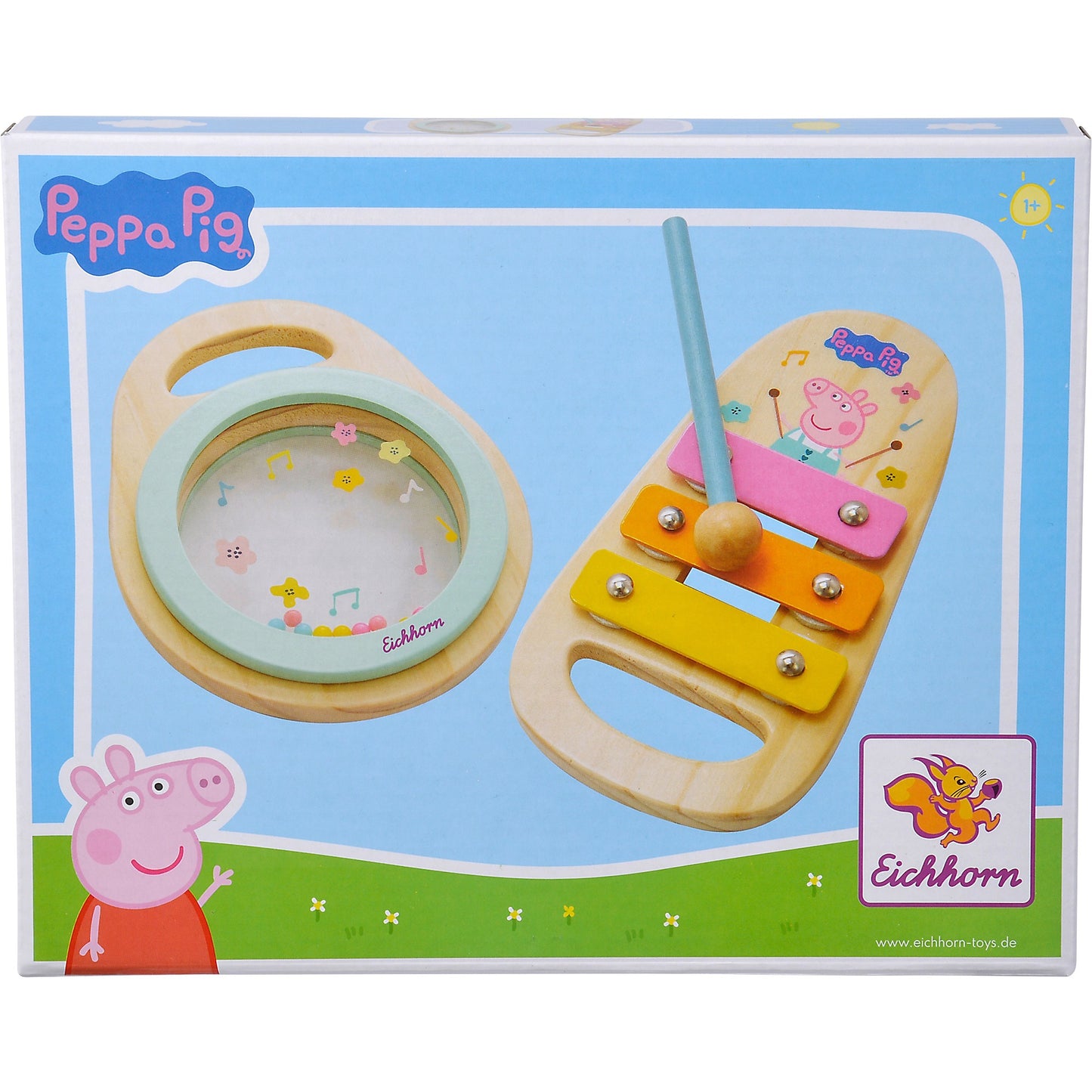 Eichhorn Peppa Pig Holz-Musikset (2-teilig)